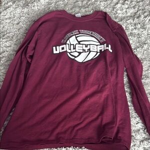 Maroon Volleyball Long Sleeve Shirt
